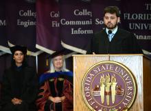 Student Government President, Billy Bradley, speaker at 2019 first-year student convocation